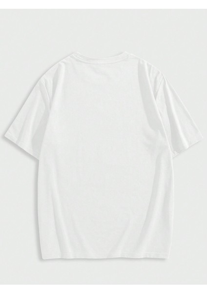 El Baskılı Erkek Oversize T-Shirt modelleri