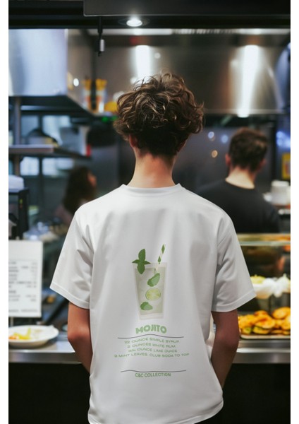 Erkek/kadın Oversize Mojito Sırt Baskı Detaylı T-Shirt fiyatları