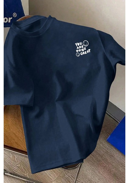 You Are Doing Great Baskılı Oversize T-Shirt