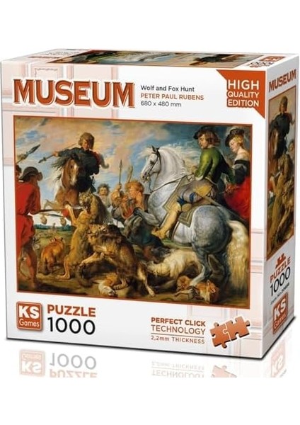 20666 Wolf And Fox Hunt 1000 Parça Puzzle -Ks Puzzle fiyatları