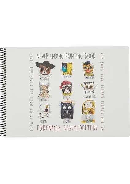 Akademi Çocuk Mat Tükenmez Resim Defteri 1 Ressam Kediler 25X35CM & 6'lı Keçeli Kalem fiyatları