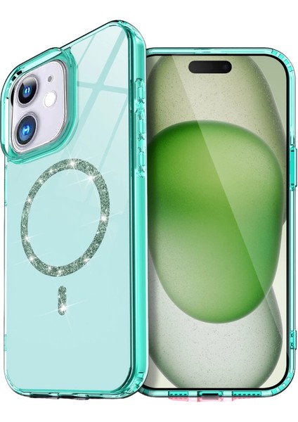 Buğz Apple Iphone 12 Live Diamond Magsafe Kapak - Yeşil