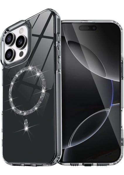 Buğz Apple Iphone 16 Pro Max Live Diamond Magsafe Kapak - Siyah