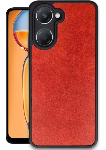 Buğz Newface Vivo Y18 Kılıf Aras Deri Kapak - Kırmızı
