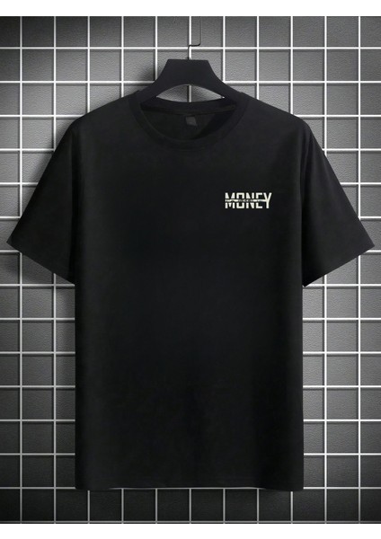 Erkek Oversize Money Sırt Baskılı T-Shirt Rahat ve Şık Tasarım modelleri