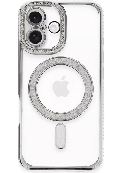 Buğz Newface Iphone 16 Kılıf Joke Simli Magneticsafe Kılıf - Gümüş fiyatları