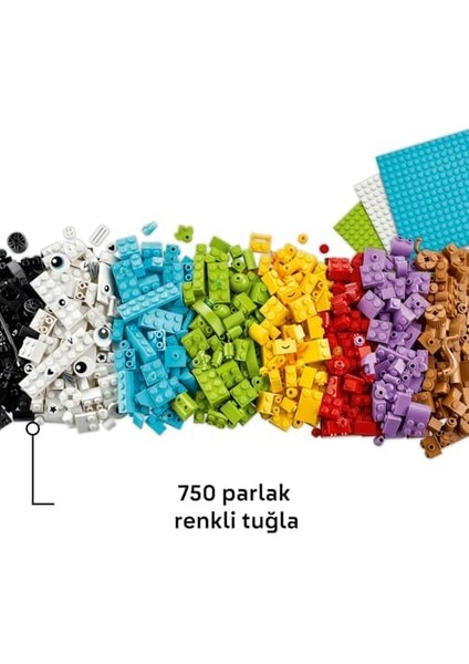 Yaratıcı Yapım ve Oyun Kutusu 11044 - 5 Yaş ve Üzeri Kız ve Erkek Çocuklar Için Yılbaşı Hediyesi Fikri, Inşa Edilebilir Ev, Köpek, Bulut ve Gökkuşağı Içeren Oyuncak Yapım Seti (750 Parça)