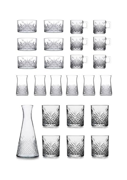 25 Parça Çay, Su Bardağı ve Çerezlik Karaf Seti TYBB2IEVOFTP7P5J51