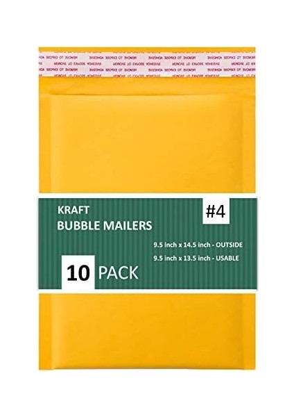 # 4 Kabarcık Postalar 22,5 x 34,5 cm Nakliye Yastıklı Zarflar Kendinden Yapışkanlı Su Geçirmez Yastıklı Posta 10'lu Paket, Kbmvr_9,5 x 14,5-10 fiyatları