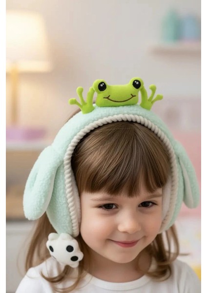 Kurbağa Figürlü Çocuk Kulaklık