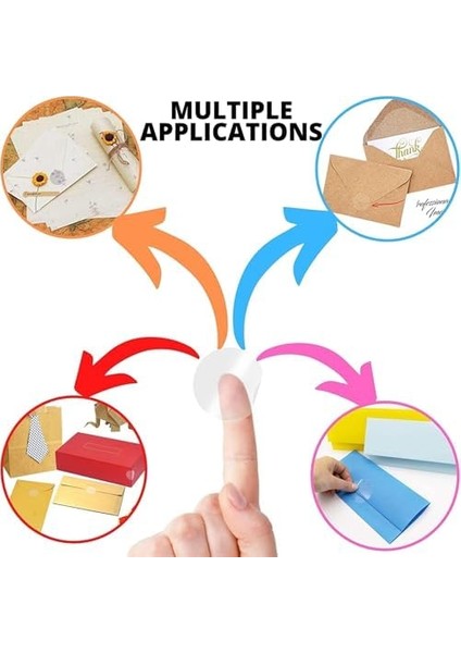 x Spring Clear Yuvarlak Çıkartmalar, 2000 Adet Şeffaf Mühür Çıkartmaları, Perakende Paketi, Zarflar Için Yuvarlak Şeffaf Mühür Etiketleri Kendinden Yapışkanlı Çıkartmalar (2,5 Cm, Rulo Başına 1000)