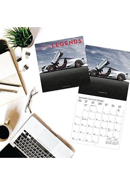 2024 Araba Efsaneleri Duvar Takvimi | 12 "x 12" | Kalın Kağıt | Ev ve Ofis Düzenleyici | Büyük Aylık Izgara | 3 Dil ve Işaretli Tatil | 2025 Için 4 Aylık Önizleme Sayfası modelleri