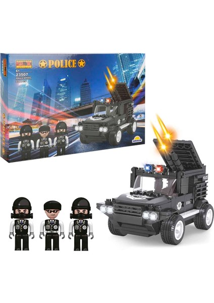 Police Set Aracı 3 Figürlü 224 Parça