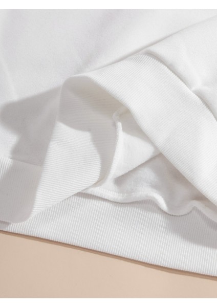 Kadın Kapüşonlu Simple Joy Sırt Baskılı Oversize Hoodie - Sokak Stili - Günlük Kombin modelleri