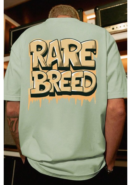 Rare Breed Sırt Baskı Detaylı Erkek Oversize T-Shirt