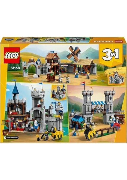 Creator 3'ü 1 Arada Orta Çağ Atlı Şövalye Kalesi 31168-9 Yaş ve Üzeri Çocuklar Için Hem Cirit Seti Hem De Kasaba Olarak Inşa Edilebilen Yaratıcı Oyuncak Yapım Seti, Eşsiz Hediye FIKRI(1371 Pr) fiyatları