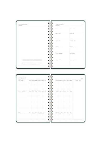 2026 A5 Spiralli Haftalık Ajanda 12 Aylık - Koyu Yeşil fiyatları