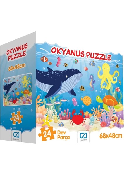 Okyanus 24 Parça 50X70CM Çocuk Yer-Zemin Puzzle Yapboz Serisi