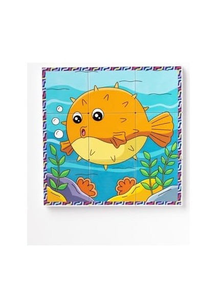 Manyetik Blok Çift Taraflı 9 Parçalı Mıknatıslı Melek Balığı - Balon Balığı Puzzle - 2 Görsel Yapboz fiyatları