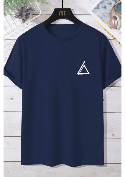 Geometrik Üçgen Baskılı Oversize T-Shirt fiyatları