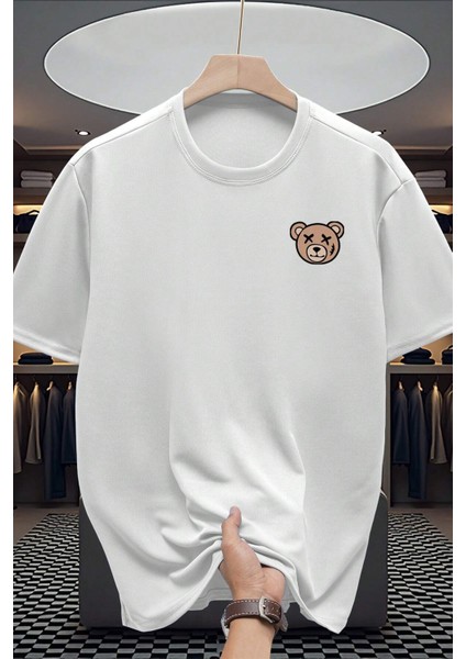 Kalbe Ayı Baskılı Oversize T-Shirt