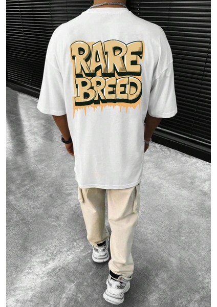 Rare Breed Sırt Baskı Detaylı Erkek Oversize T-Shirt