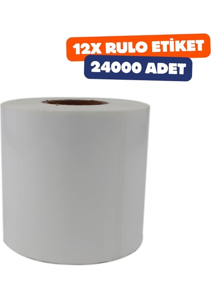 Pp Tyre Etiket 95MM x 125MM 3200 Adet 8 Rulo Baskısız Kuvvetli Yapışkanlı Etiket