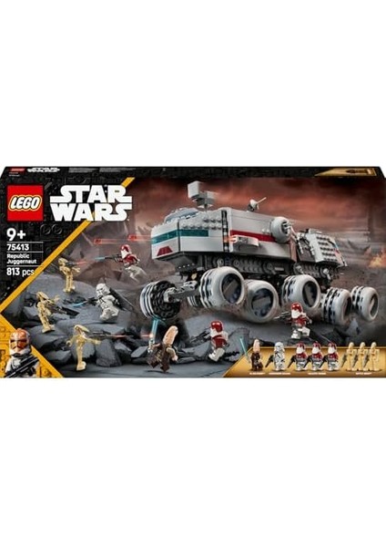 Cumhuriyet Juggernaut 75413 - Klon Savaşları Hayranı 9 Yaş ve Üzeri Çocuklar Için Figürlü, Detaylı, Oynanabilir Yaratıcı Oyuncak Yapım Seti, Koleksiyonluk Model, Hediye (813 Parça)