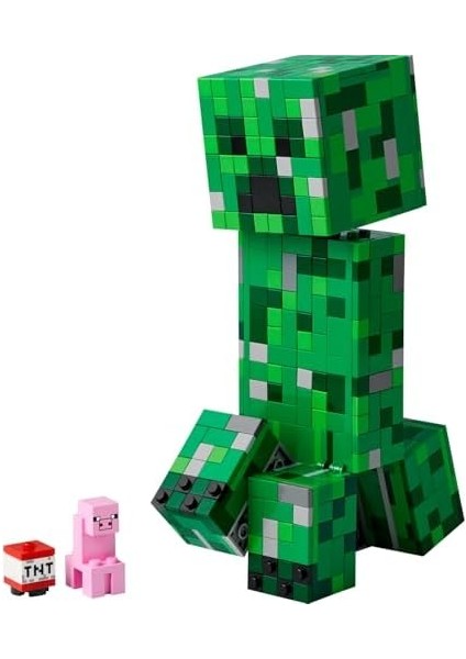 Minecraft Creeper 21276 - Video Oyunu Seven 10 Yaş ve Üzeri Çocuklar Için Yaratıcı Aksiyon Figürü Yapım Seti, Doğum Günü Hediyesi (665 Parça)
