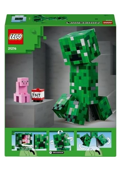 Minecraft Creeper 21276 - Video Oyunu Seven 10 Yaş ve Üzeri Çocuklar Için Yaratıcı Aksiyon Figürü Yapım Seti, Doğum Günü Hediyesi (665 Parça) fiyatları