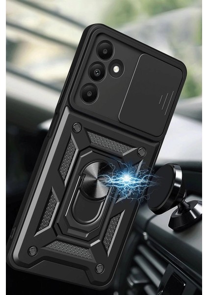 Buğz Newface Samsung Galaxy M15 Kılıf Pars Lens Yüzüklü Silikon - Gümüş fırsatları