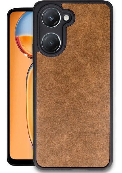 Buğz Newface Vivo Y18 Kılıf Aras Deri Kapak - Taba