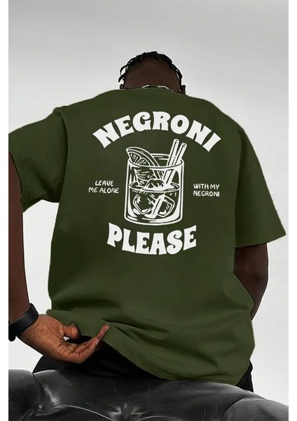Negroni Sırt Baskılı Oversize T-Shirt