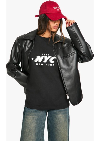 Nyc New York 1989 Baskılı Oversize Unisex T-Shirt - Rahat ve Şık Tasarım fiyatları