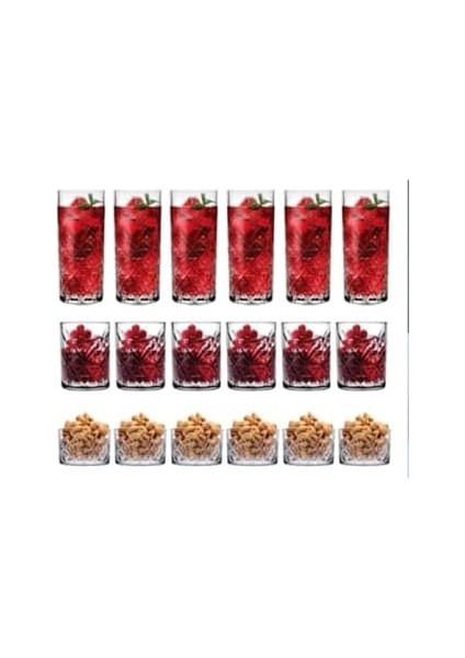 18 Parça Meşrubat Su ve Çerezlik Seti 869ELİT757741.