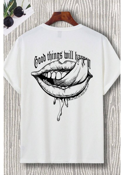 Good Thinks Sırt Baskılı Erkek Oversize T-Shirt fırsatları