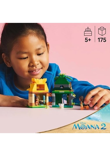 ǀ Moana Nın Ada Eğlencesi 43260, 5 Yaş ve Üzeri Kız ve Erkek Çocukları Için Yaratıcı Oyuncak Yapım Seti, 2 Mini Bebek Figürü ve Ev (175 Parça) modelleri