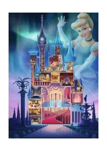1000 Parça Cinderella Şato Puzzle modelleri