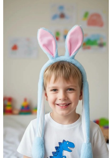 Kulakları Hareketli Peluş Çocuk Taç