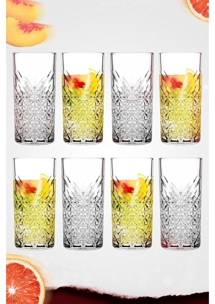 8'li Sangria/mojito Keyfi Uzun Kokteyl Bardağı 450 cc PB8X52800K modelleri