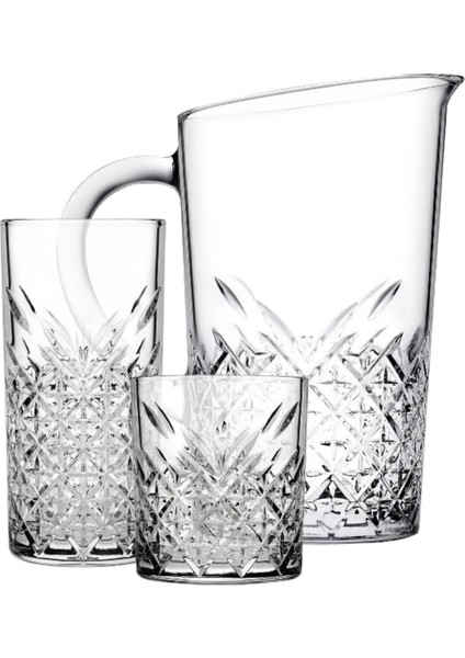 25 Parça Geniş Aile Seti 12 Su Bardağı 12 Meşrubat Bardağı Sürahi Takımı 5280052790