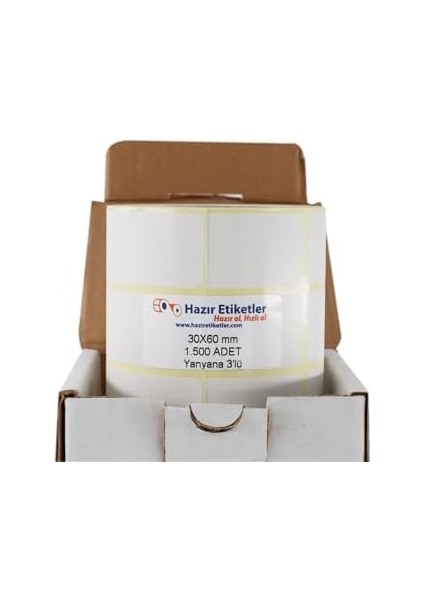, Hazır Al Hızlı Al Pp Opak Etiket 30MM x 60MM 1500 Adet Yan Yana 3 Lü fiyatları