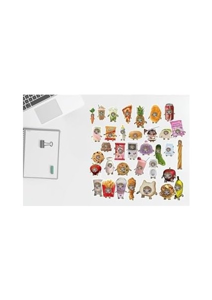 Şapşal Kedi Komik Kedi Paketi/bullet Journal Defter Çıkartma Ajanda Laptop Etiket