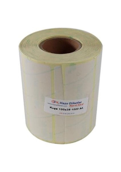 Kuşe Rulo Etiket 100MM x 35MM 1000 Adet fiyatları