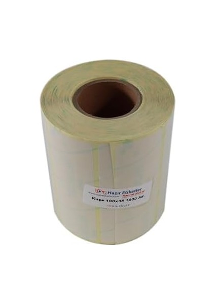 Kuşe Rulo Etiket 100MM x 35MM 1000 Adet modelleri