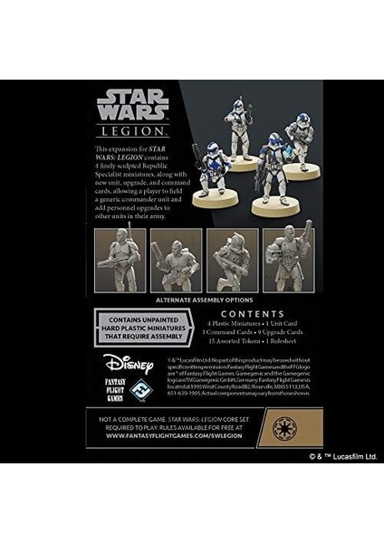 Atom Kitle Oyunları | Lejyonu: Galaktik Cumhuriyet Genişlemeleri: Cumhuriyet Uzmanları Personel | Ünite Genişletme | Minyatür Oyunu | Yaş 14+ | 2 Oyuncu | 90 Dakika Oyun Süresi