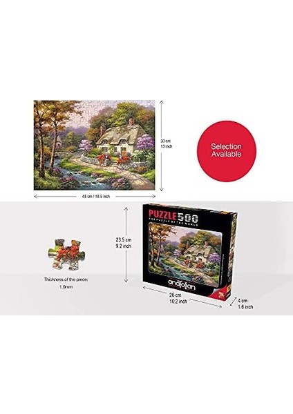 Puzzle - Mor Salkımlı Teras / 500 Parça, #3578 fiyatları