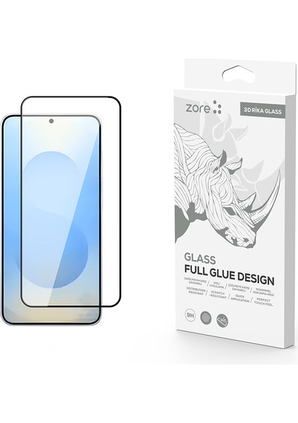 Galaxy S25 Zore Rika Premium Temperli Cam Ekran Koruyucu