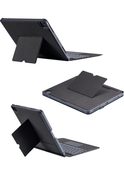 Buğz T5509D Ipad Pro 12.9 (2022) Kılıf Palermo Ledli Klavyeli Standlı Tablet Kılıfı - Siyah indirimleri