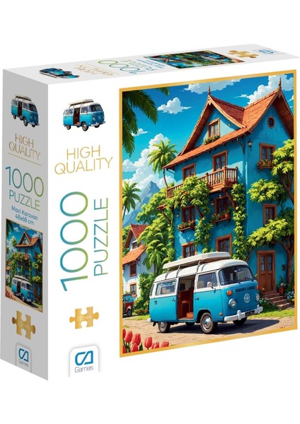 Mavi Karavan 1000 Parça 2,2mm Kalınlık 48X68CM Profesyonel Hobi Puzzle Yapboz Serisi